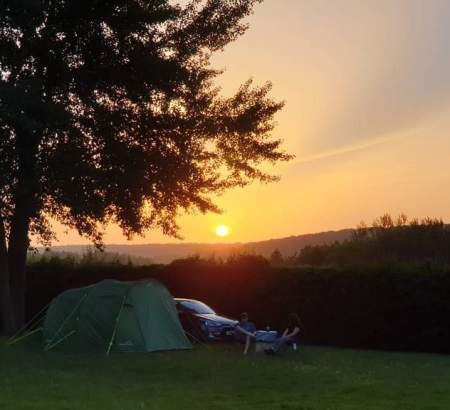 Coucher de soleil sur le camping